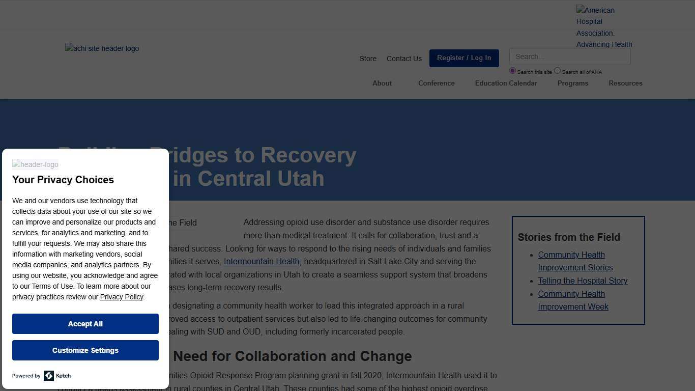 Building Bridges to Recovery and Health in Central Utah ACHI