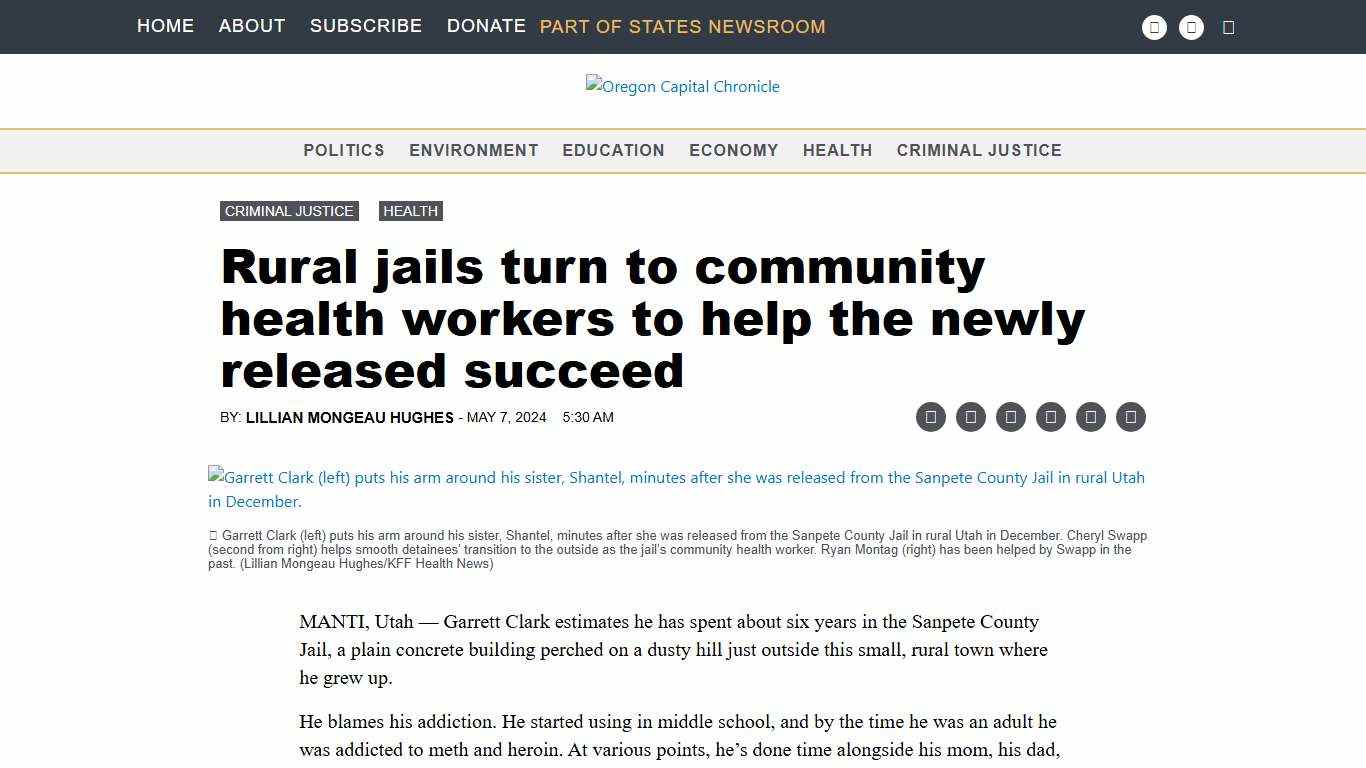 Rural jails turn to community health workers to help the newly released succeed • Oregon Capital Chronicle